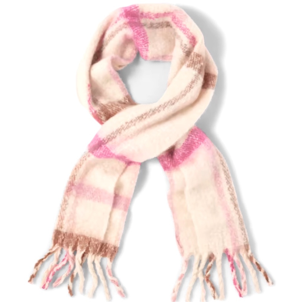 NWT: Girls Designed Plaid Scarf-